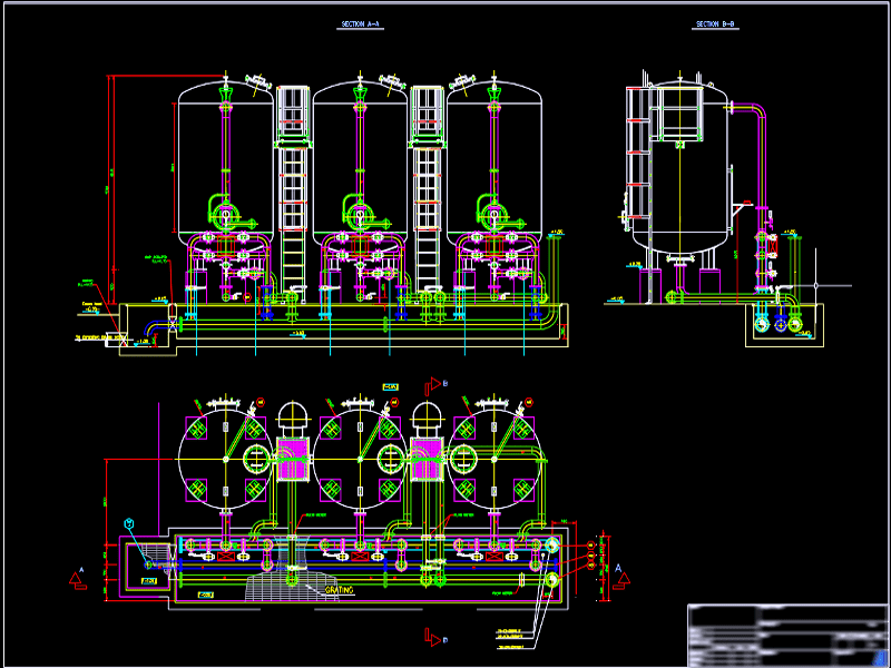 BioFilters BF 2400 - SECTION AND PLAN VIEWS