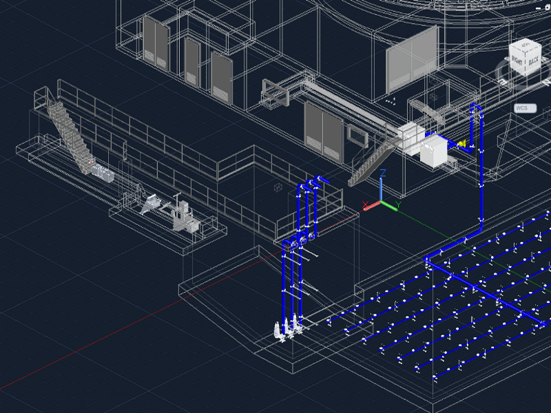 MODELADO 3D - ESTACIÓN DE BOMBEO Y RED DE AIRE COMPRIMIDO